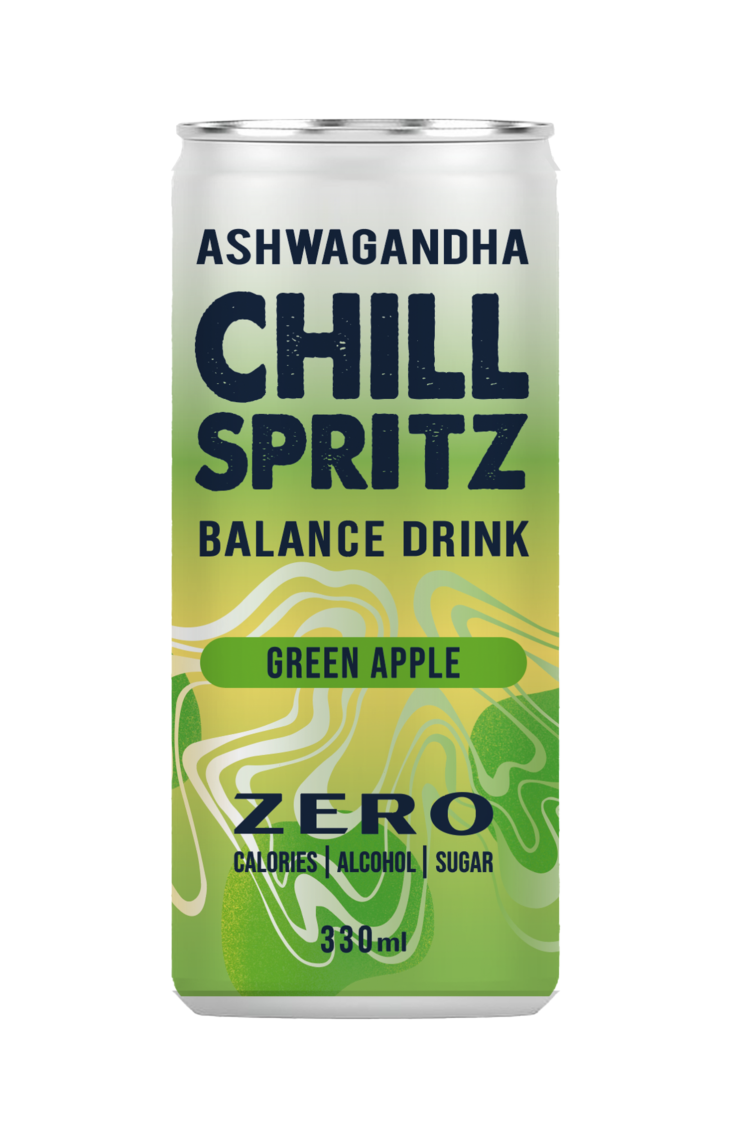 Chill Spritz - Fizzy drink with Ashwagandha - Green Apple, 330 ml