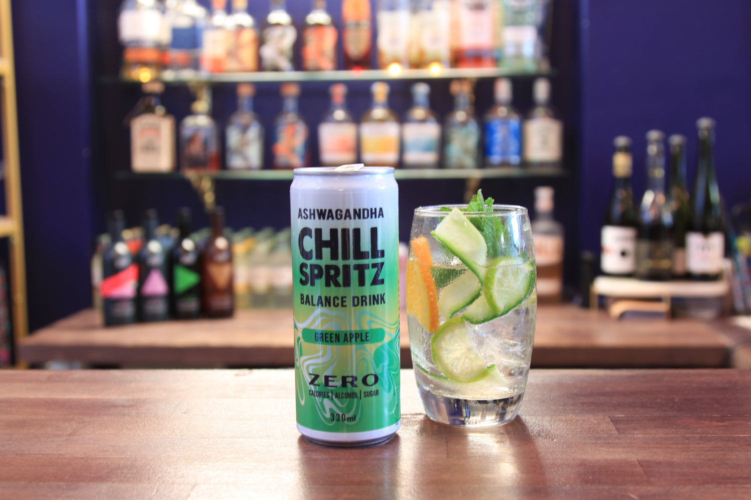 Chill Spritz - Fizzy drink with Ashwagandha - Green Apple, 330 ml