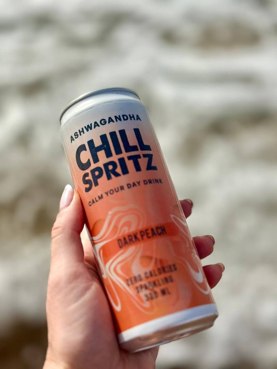 Chill Spritz - Fizzy drink with Ashwagandha - Dark Peach, 330 ml